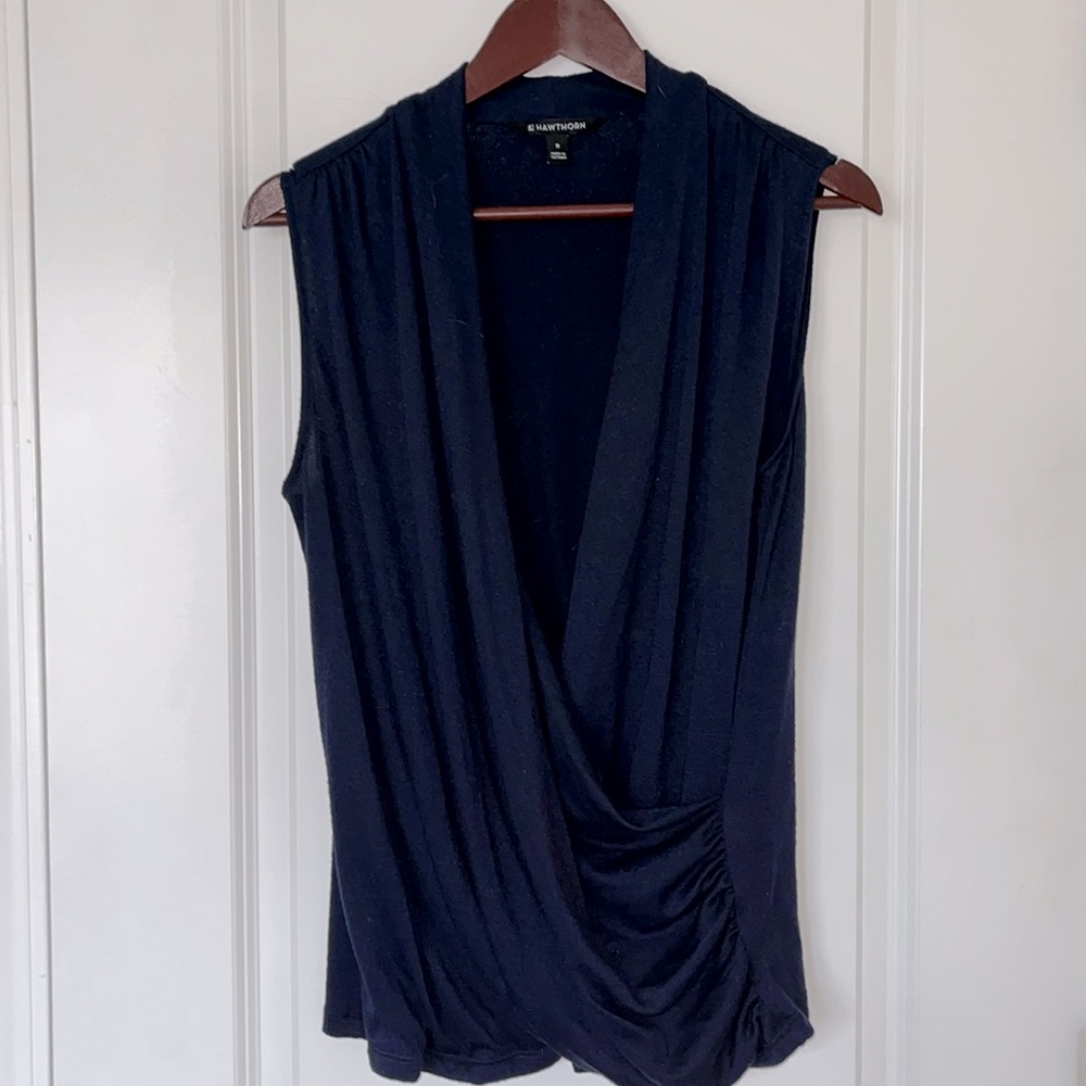 41 Hawthorn Navy Sleeveless Knit Top